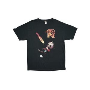Fuerza Regida Concert Tour Graphic T-Shirt – Size L – Flame Logo & Doll Graphic